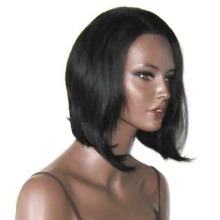 Lace Front Wig 100% Human Hair Merry #1B Off Black NWT  