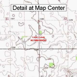  USGS Topographic Quadrangle Map   Lime Creek, Minnesota 