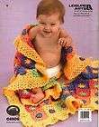 Baby Brights Clothing Sweater Blanket Booties Rattle Crochet Pattern 