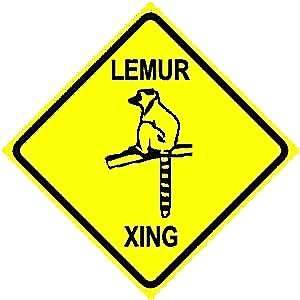  LEMUR CROSSING sign * street animal LOOK