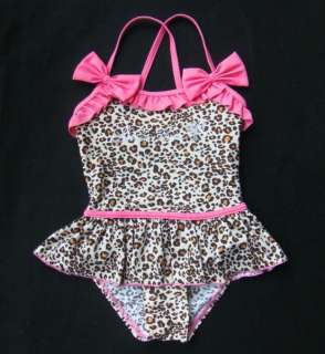 Leopard Girls Swimsuit Swimwear Tankini Size 3 4 5 6 7  