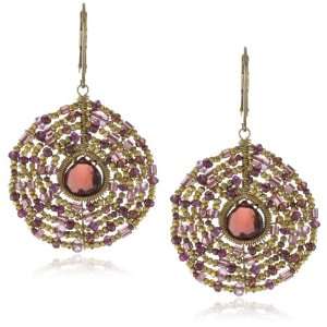  Dana Kellin Berry Mix Large Medallion Earrings: Jewelry