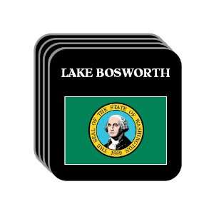 US State Flag   LAKE BOSWORTH, Washington (WA) Set of 4 Mini Mousepad 