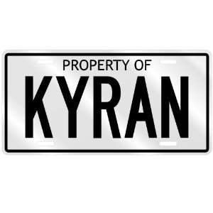  PROPERTY OF KYRAN LICENSE PLATE SING NAME