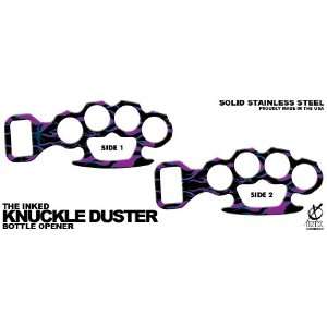  The Inked Knuckle Duster Bottle Opener Flames Purple 