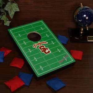 USC Trojans Tabletop Football Bean Bag Toss Game:  Sports 
