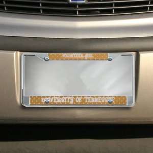   Orange Polka Dot Chrome License Plate Frame: Sports & Outdoors