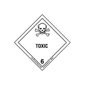  Toxic Label, Worded, Vinyl, Roll of 500