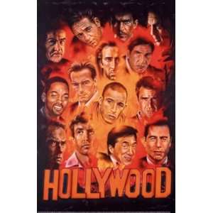  HOLLYWOOD ACTION STARS POSTER   22 X 34 MINT #1364