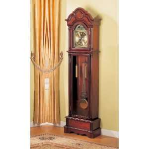  Clock In Antique Cherry Wood Finish. (Item# Vista Furniture CF900749