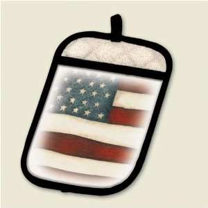  American Flag Patriotic Decor 2 piece Kitchen Pocket Oven 