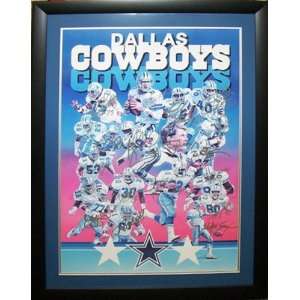  Dallas Cowboys   Super Bowl 27   Team Signed Poster with 