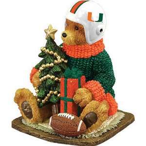 Miami Hurricanes NCAA Football Bear Figurine:  Sports 