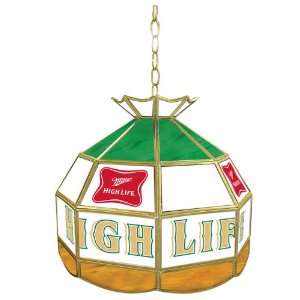  Miller High Life Stained Glass Tiffany Lamp   16 Inches 