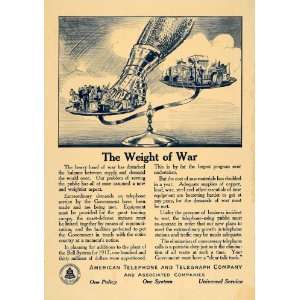   Telegraph Bell Wartime Scale   Original Print Ad