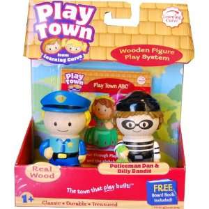 Play Town Learning Curve Real Wood 2pk Policeman Dan & Billy Bandit 