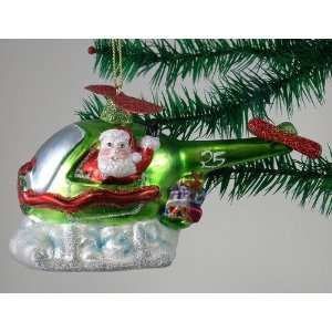  Holiday Santa in Helicopter Christmas Ornament: Home 