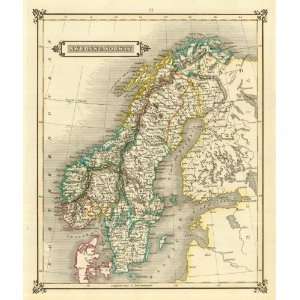    Lizars 1831 Antique Map of Sweden & Norway: Office Products