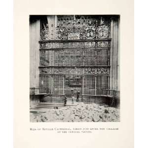  1909 Print Reja Grid Cathedral Seville Spain Saint Mary 