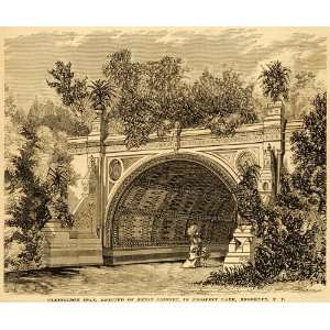 com 1878 Print Cleft Ridge Bridge Prospect Park Architecture Brooklyn 