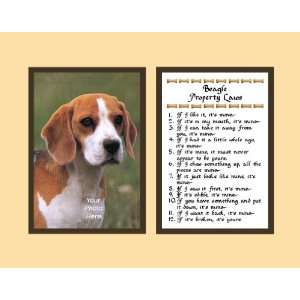  Beagle Property Laws Wall Decor Pet Saying Dog Saying 