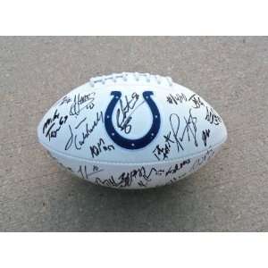  2011 Indianapolis Colts Team Signed Autographed Football W 