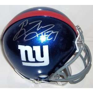  Brandon Jacobs New York Giants Autographed Riddell Mini Helmet 