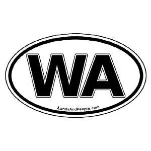  Washington State WA Car Bumper Sticker Decal Oval Black 