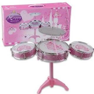 7pc Plastic Pink Big Happy Band Toy Drum Set by Big Band