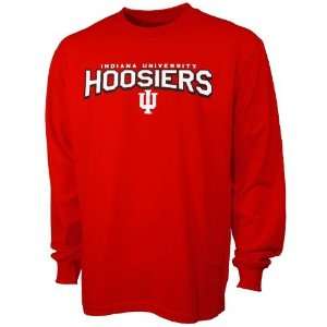  Indiana Hoosiers Crimson Youth School Mascot Long Sleeve T 