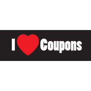    I Heart Coupons Sticker Decal White and Red: Everything Else
