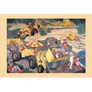   Moline Construction Machinery 12x18 Giclee on canvas