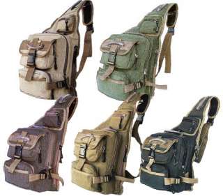 Military Inspired Canvas Backpack Sling Bag Daypack  
