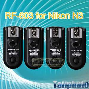 Sets Yongnuo RF 603 Wireless Flash Trigger Nikon N3  