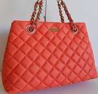 NWT KATE SPADE $478 MARYANNE GOLD COAST QUILTED CORAL ORANGE PURSE BAG 