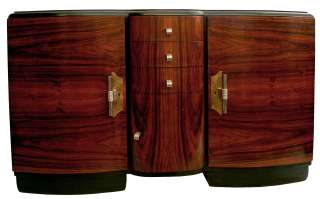 FRENCH ART DECO CUBIST BAR SIDEBOARD ROSEWOOD  