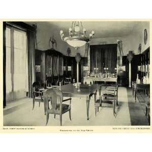  1913 Print Dining Room Interior Design Architecture Art 