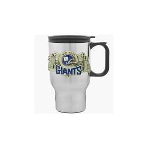 New York Giants NFL 16 oz. Stainless Steel Travel Mug with Pewter Team 