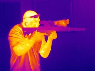 iron bow thermal image of x27 thermal weapon sight and acog scope