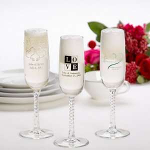  Personalized Champagne Flute Wedding Favor: Health 
