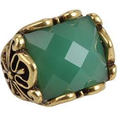 Lucky Brand Large Green Set Stone Ring   Zappos Free Shipping BOTH 