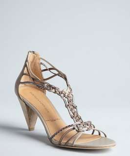 Sigerson Morrison mocha braided leather Vicky sandals