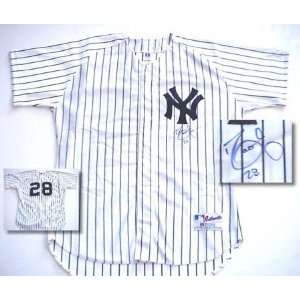  David Justice New York Yankees Autographed Jersey: Sports 