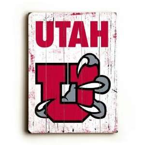 University of Utah Wood Sign (9 x 12)(Solid)  Sports 