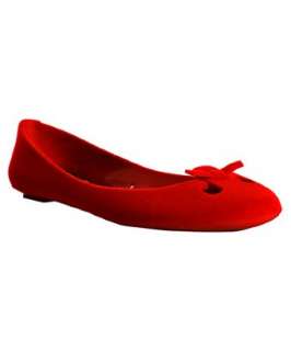 Marc by Marc Jacobs red flocked jelly flats  