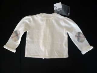   Auth. Burberry Girls Polo Nova Check Pleated Dress & Sweater Set Sz 6M