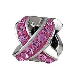 Authentic SilveRado PINK RIBBON Breast Cancer BEAD fits European Charm 