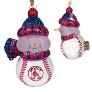   Sox Mlb All Star Light Up Acrylic Snowman Ornament (3) Sports