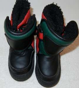 Thermolite Toddler Boys Snow Winter Insulated Boots Size 6 Black Green 