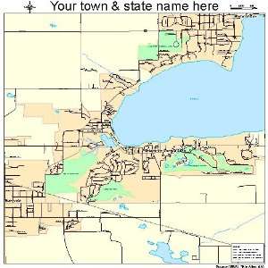  Street & Road Map of Fontana on Geneva Lake, Wisconsin WI 